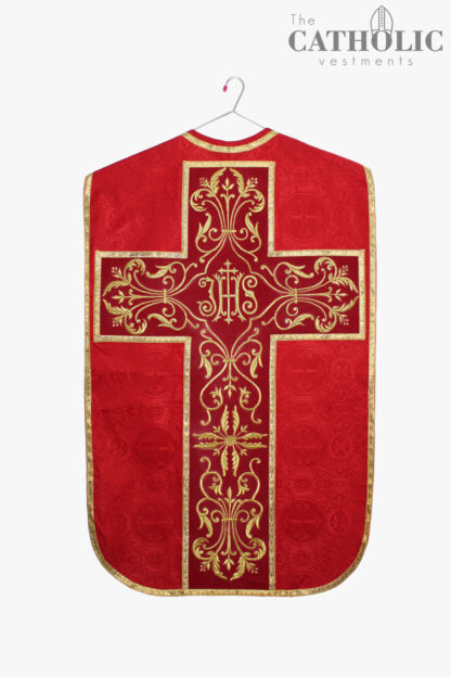 Fiddleback Chasuble & Mass Set - Red - Image 2