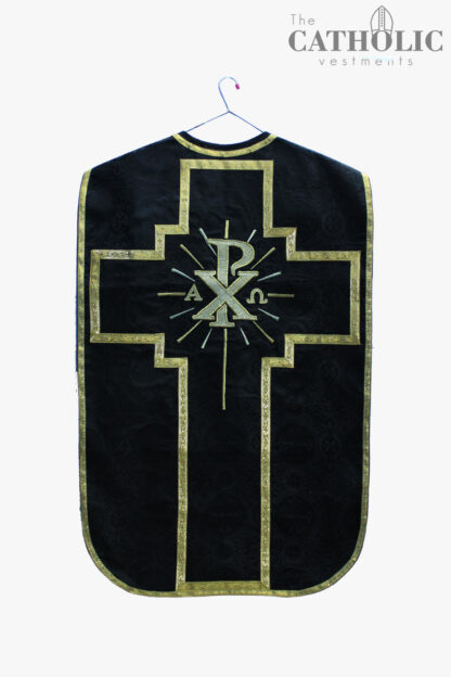 Fiddleback Chasuble & Mass Set - Black - Image 2