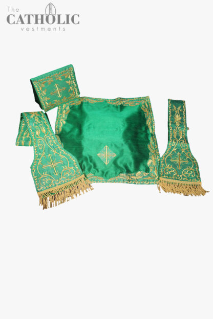 Fiddleback Chasuble & Mass Set - Green - Image 3