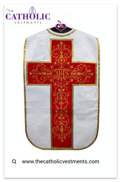 Fiddleback Chasuble & Mass Set - White - Image 2